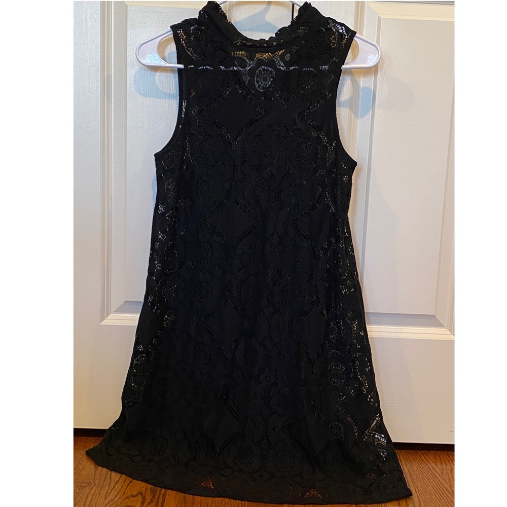 black lace dress
